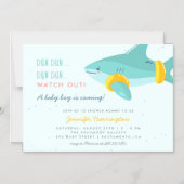 Whimsical Shark Cartoon Summer Boy Baby shower Magnetische Uitnodiging (Voorkant)