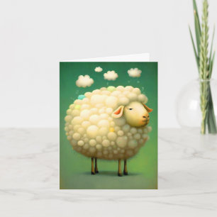 Whimsical Sheep Painting Kaart