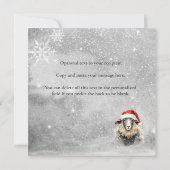 Whimsical Sheep Photo Flat Square Holiday Kaart (Achterkant)