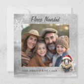 Whimsical Sheep Photo Flat Square Holiday Kaart (Voorkant)
