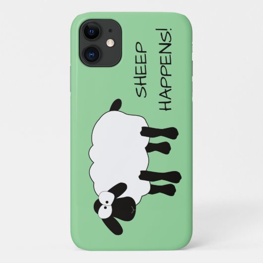 Whimsical Sheep "Sheep Happens" Case-Mate iPhone Case (Achterkant)