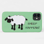 Whimsical Sheep "Sheep Happens" Case-Mate iPhone Case (Achterkant (horizontaal))