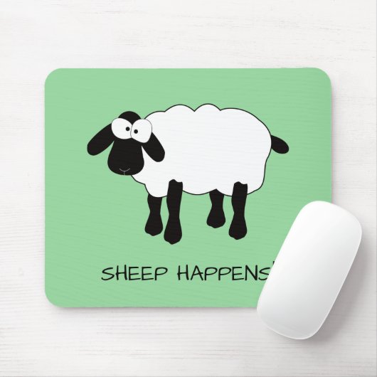 Whimsical Sheep "Sheep Happens" Muismat (Met muis)
