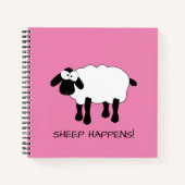 Whimsical Sheep "Sheep Happens" Notitieboek (Voorkant)