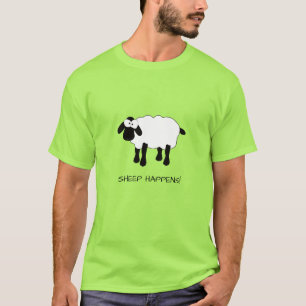 Whimsical Sheep "Sheep Happens" T-shirt