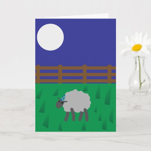 Whimsical Sheep Verjaardag, Gelukkige Verjaardag a Kaart (Kleine Plant)