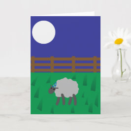 Whimsical Sheep Verjaardag, Gelukkige Verjaardag a Kaart