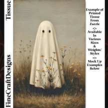 Whimsical Sheet Ghost in Wildflowers DV6 Decoupage