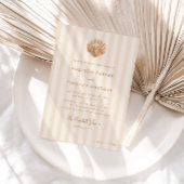 Whimsical Shell Monogram Coastal Wedding Kaart