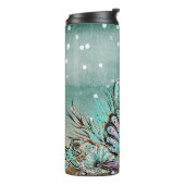 *~* Whimsical Shells Glitter Mermaid Zee Turtle Thermosbeker (Gedraaid links)