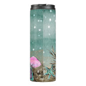 *~* Whimsical Shells Glitter Mermaid Zee Turtle Thermosbeker (Achterkant)