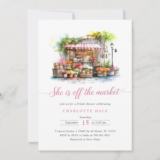 Whimsical She's Fresh bij het Vrijgezellenfeest va Kaart (Voorkant)