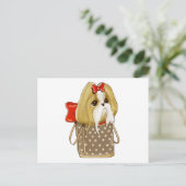 whimsical SHIH TZU DOG Briefkaart (Staand voorkant)