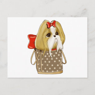 whimsical SHIH TZU DOG Briefkaart