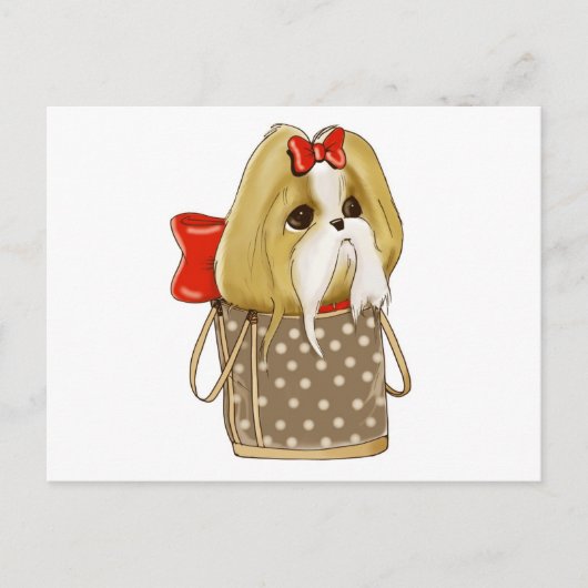 whimsical SHIH TZU DOG Briefkaart (Voorkant)