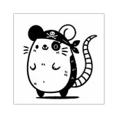 Whimsical Ship Rat illustratie Rubberstempel (Afrduk)