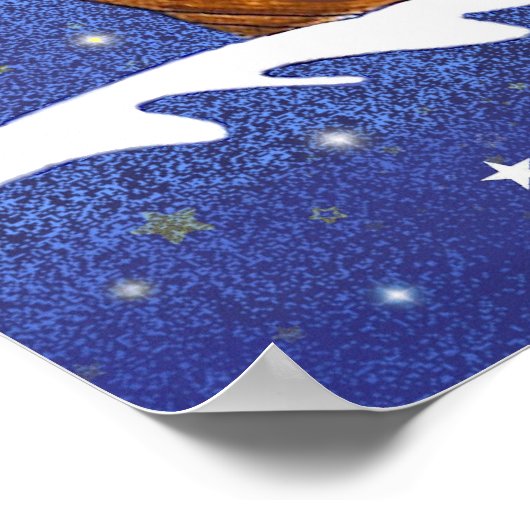 Whimsical Ship Sailing in Space poster (Hoek)