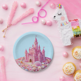 Whimsical Shoreline Castle Papieren Bordje
