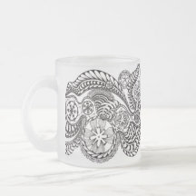 Whimsical Sierlijke Zen Doodle Kant Bloemen Gebrok