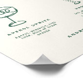 Whimsical Signature Drink cocktail bruiloft teken Poster (Hoek)