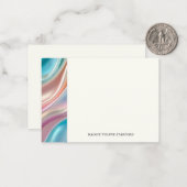 Whimsical Silk Detail Notitiekaarten Notitiekaartje (Voorkant / Achterkant in situ)