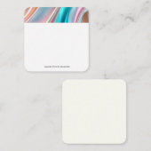 Whimsical Silk Detail Square Note-kaarten Notitiekaartje (Voorkant / Achterkant)