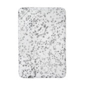 Whimsical Silver Stars over White Badmat (Voorkant Verticaal)