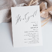 Whimsical Simpel Het is een Meisje Baby shower Kaart