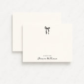 Whimsical simple bow, a note from flat card kaart