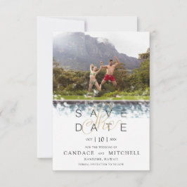 Whimsical Simple Elegant Photo Funny Couple Save The Date