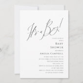 Whimsical Simple Het is een Boy Baby shower Kaart (Voorkant)