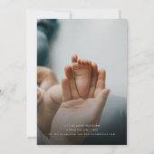 Whimsical Simple Neutral Baby Sip en zie foto Kaart (Achterkant)