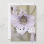 Whimsical Simple Script Paarse Flat Thank You Card Bedankkaart (Voorkant)