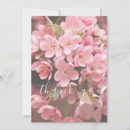 Whimsical Simple Script Roze Flat Bedankt Card
