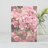Whimsical Simple Script Roze Flat Bedankt Card (Staand voorkant)