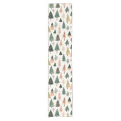 Whimsical Simplistic Christmas Holiday Tree thema Korte Tafelloper (Voorkant)