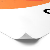 Whimsical Sinaasappel CUSTOM BABY NAAM Kunst Poster (Hoek)