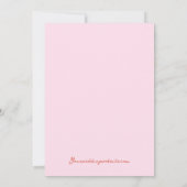 Whimsical Sinaasappel en Roze Hand getrokken Glass Kaart (Achterkant)