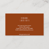 Whimsical Sinaasappel Floral Elegant Event Planner Visitekaartje (Achterkant)