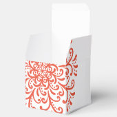 Whimsical Sinaasappel Rood Bloeiende Bruiloft Bedankdoosjes (Geopend)