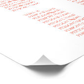 Whimsical Sinaasappel Rood Bloeiende zitgrafiek Perfect Poster (Hoek)