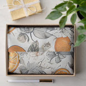 Whimsical Sinaasappels Genoegen Tissuepapier (Geschenk)