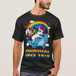 Whimsical Sinds 2019 Unicorn en Narwhal 2nd Birt T-shirt