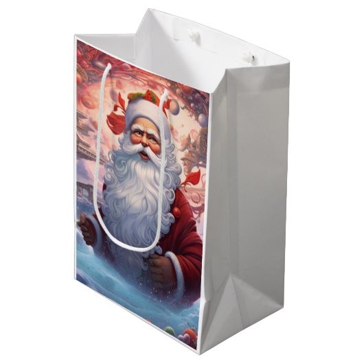 Whimsical Sinterklaas 1 Medium Cadeauzakje (Voorkant Gekanteld)