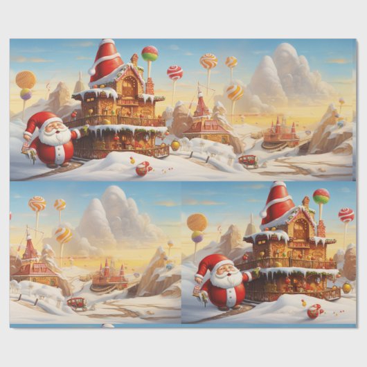 Whimsical Sinterklaas 4 Cadeaupapier (Vlak)