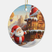 Whimsical Sinterklaas 4 Keramisch Ornament (Links)