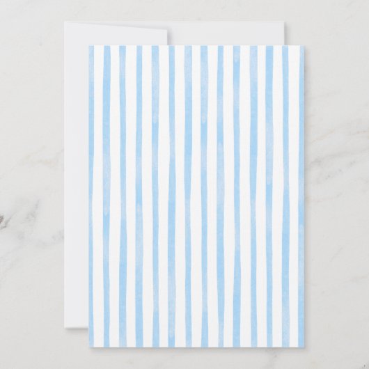 Whimsical Sip en See Blue Boy Baby shower Kaart (Achterkant)