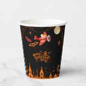 Whimsical Skeleton Vliegend Vliegtuig Halloween Pa Papieren Bekers (Voorkant)