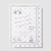 Whimsical Sketch Doodle Cake Cocktails Verjaardag Vellum Uitnodigingen (Offset (Uitnodiging))