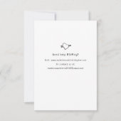 Whimsical Ski Cupid QR Code Wedding RSVP Kaartje (Achterkant)